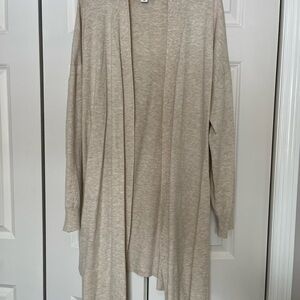 Ava & Viv Oatmeal Open Front Cardigan Duster Sweater Size 2X